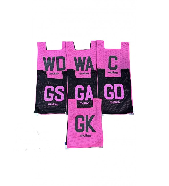 Molten Netball Reversible Mesh Bib Set (Pink/Black)